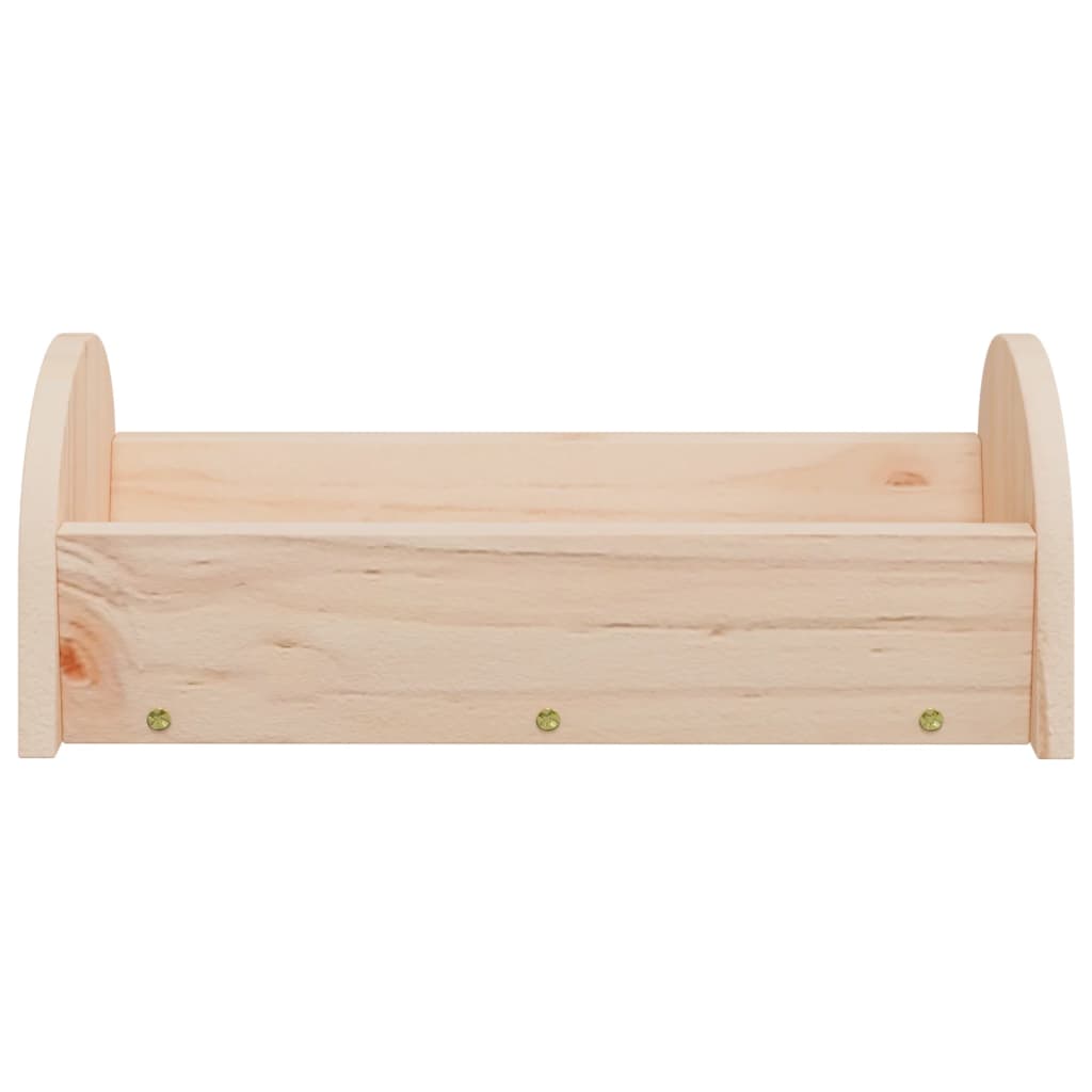 Mangiatoia per Conigli 28x10x10 cm in Legno Massello di Abete - homemem39