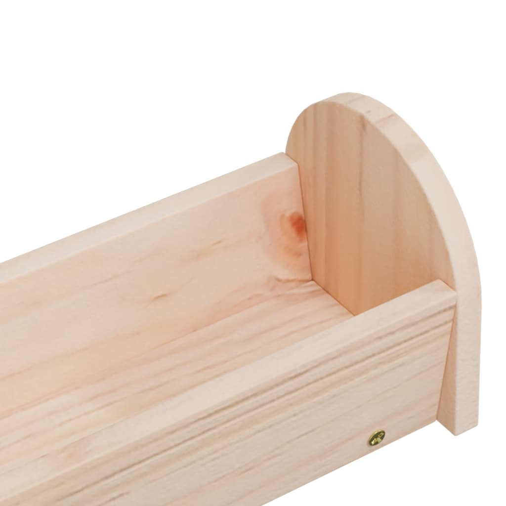 Mangiatoia per Conigli 28x10x10 cm in Legno Massello di Abete - homemem39
