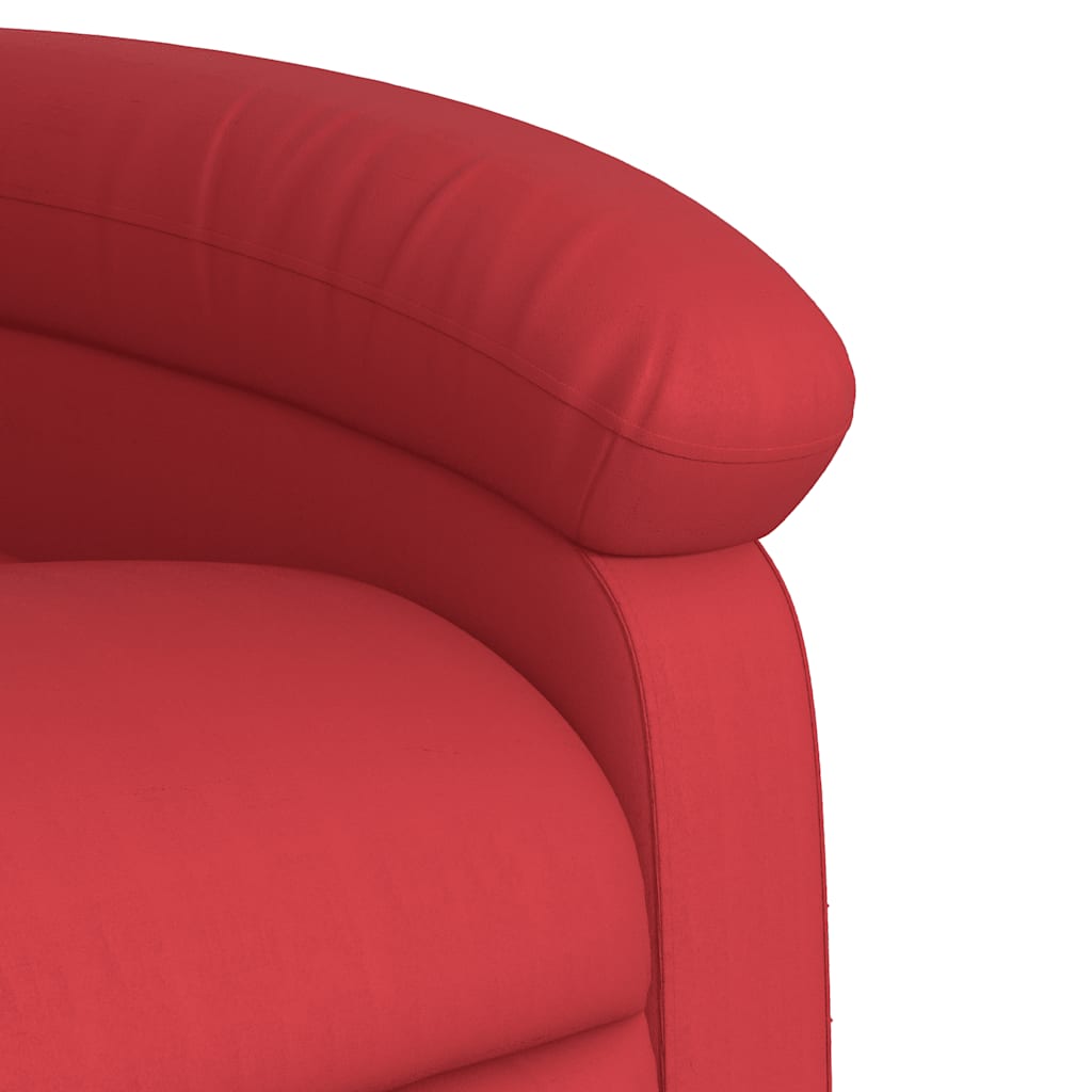 Poltrona Reclinabile Elettrica Rossa in Similpelle | homemem39