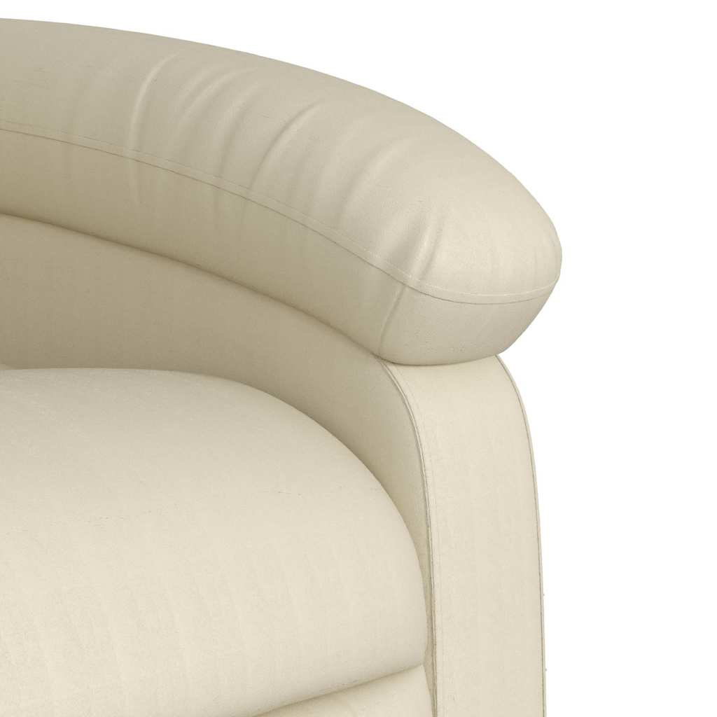 Poltrona Alzapersona Reclinabile Massaggio Crema Similpelle | homemem39