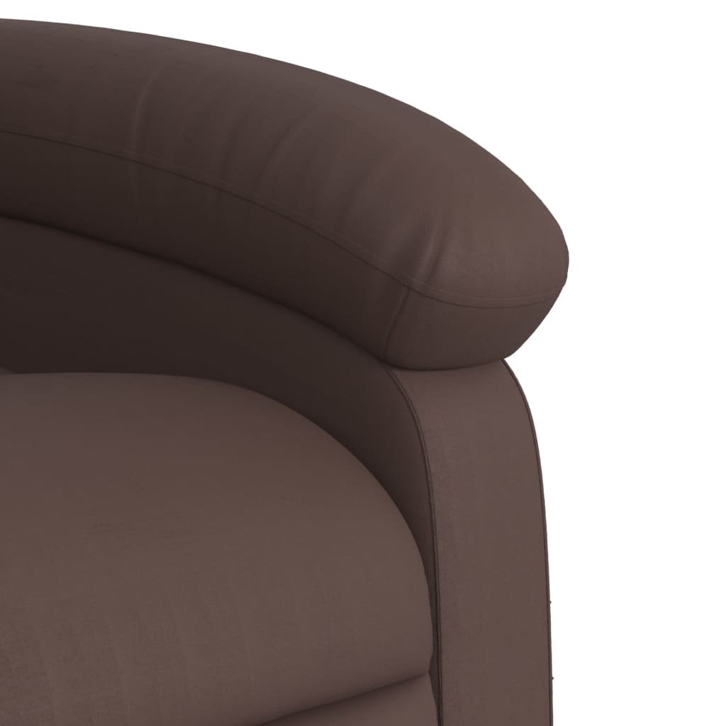 Poltrona Alzapersona Elettrica Reclinabile Marrone Similpelle - homemem39