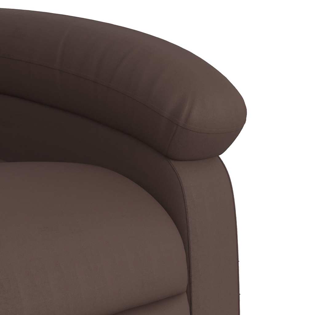 Poltrona Alzapersona Elettrica Reclinabile Marrone Similpelle | homemem39