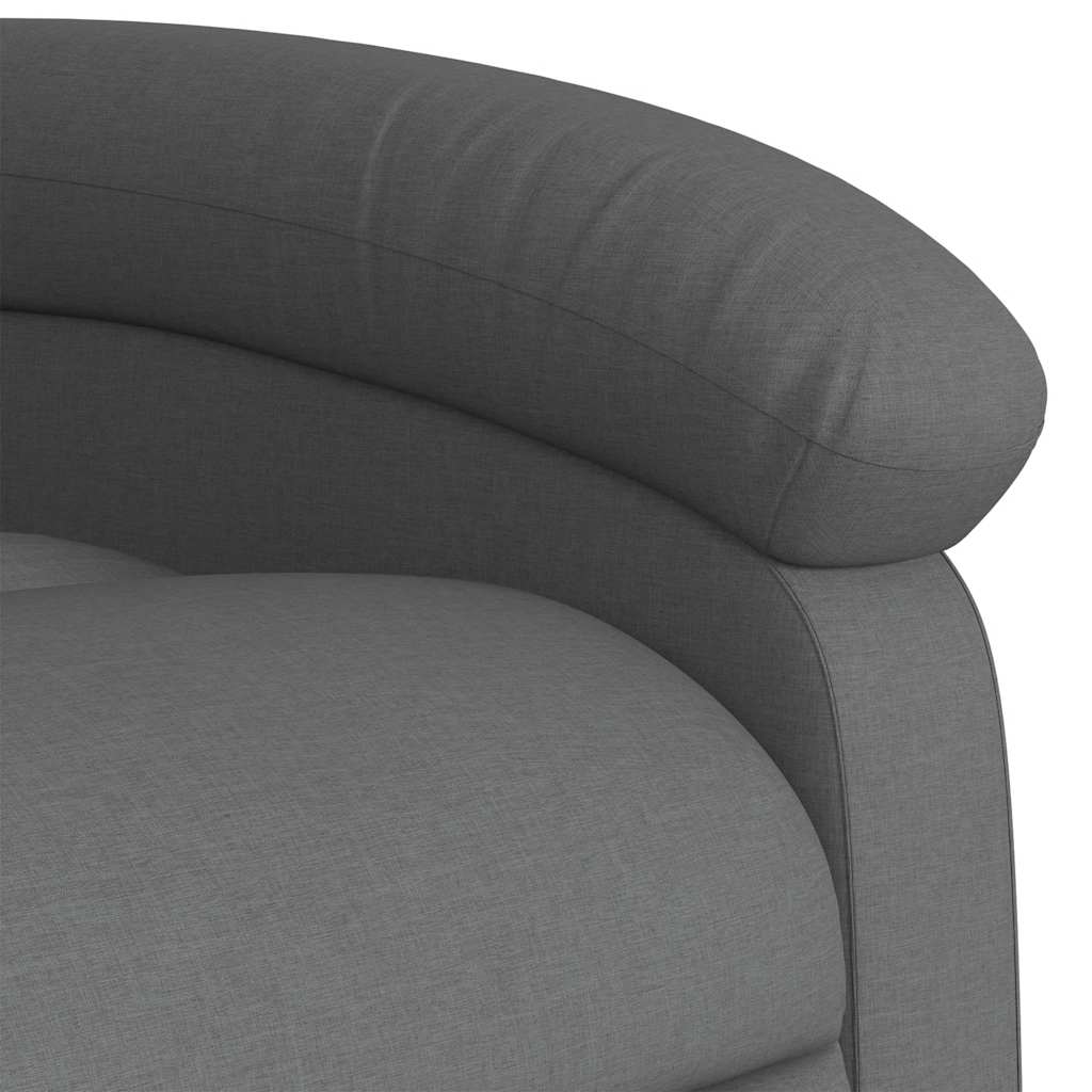 Poltrona Elettrica Reclinabile Grigio Scuro in Tessuto | homemem39