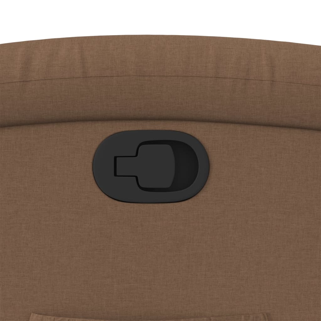 Poltrona Alzapersona Reclinabile Marrone in Tessuto - homemem39