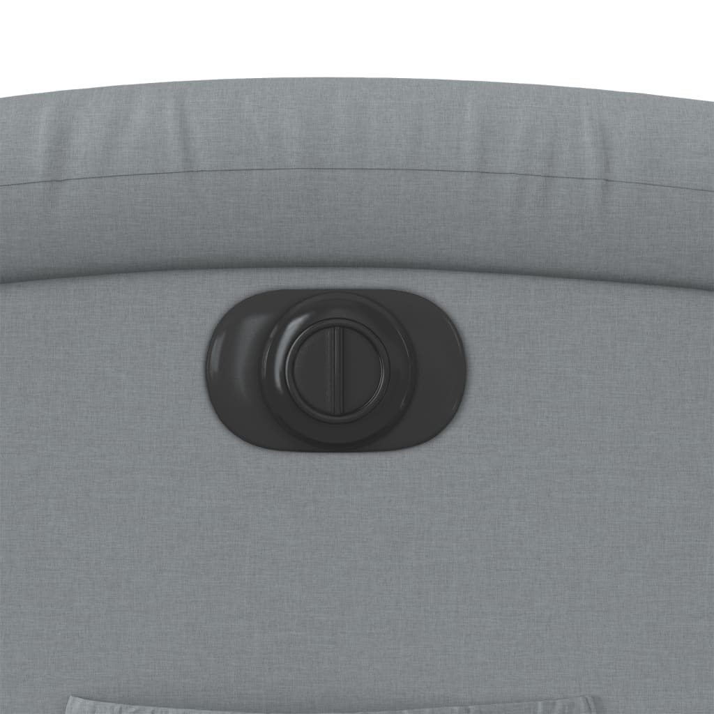 Poltrona Reclinante Alzapersona Elettrica Grigio Chiaro Tessuto - homemem39