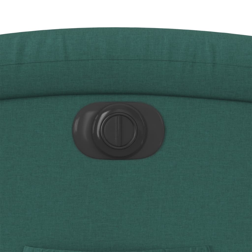 Poltrona Alzapersona Reclinabile Elettrica Verde Scuro Tessuto - homemem39