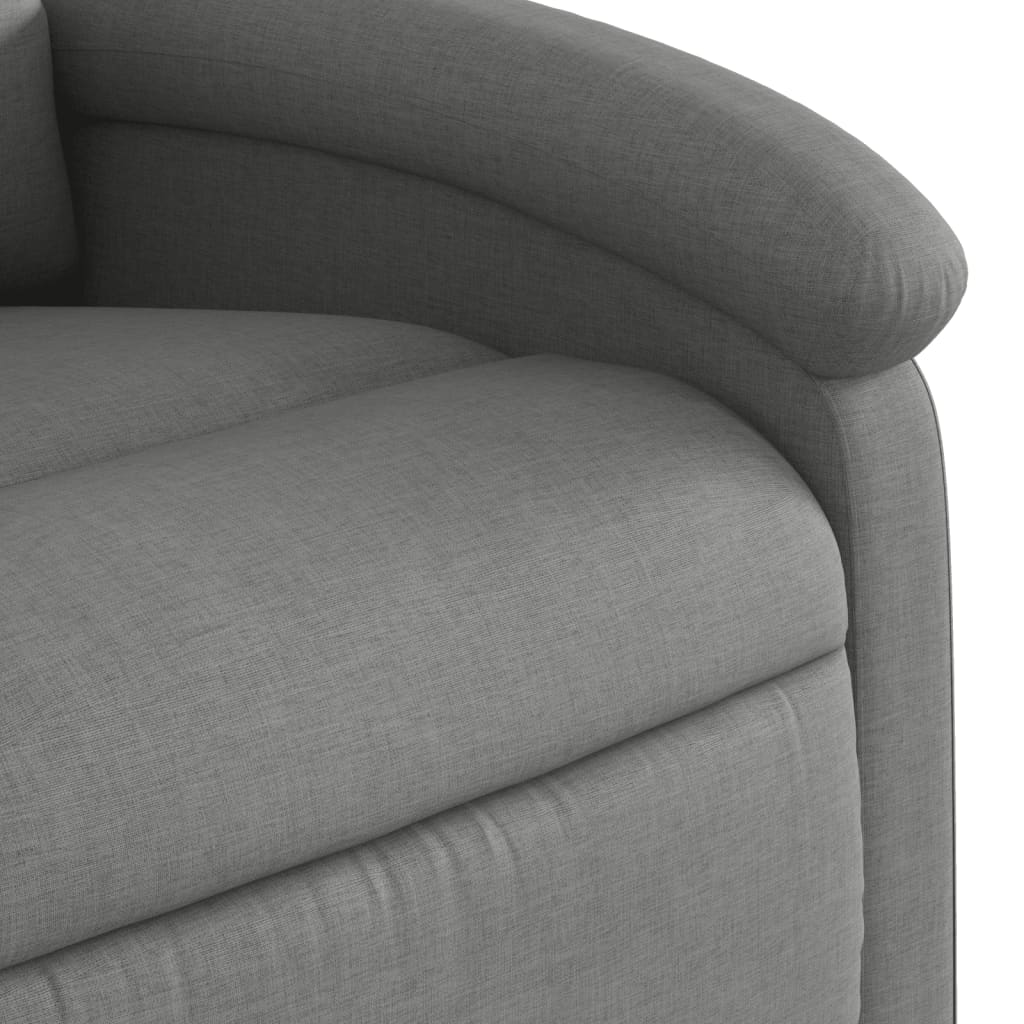 Poltrona Reclinabile Massaggio Elettrica Grigio Scuro Tessuto | homemem39