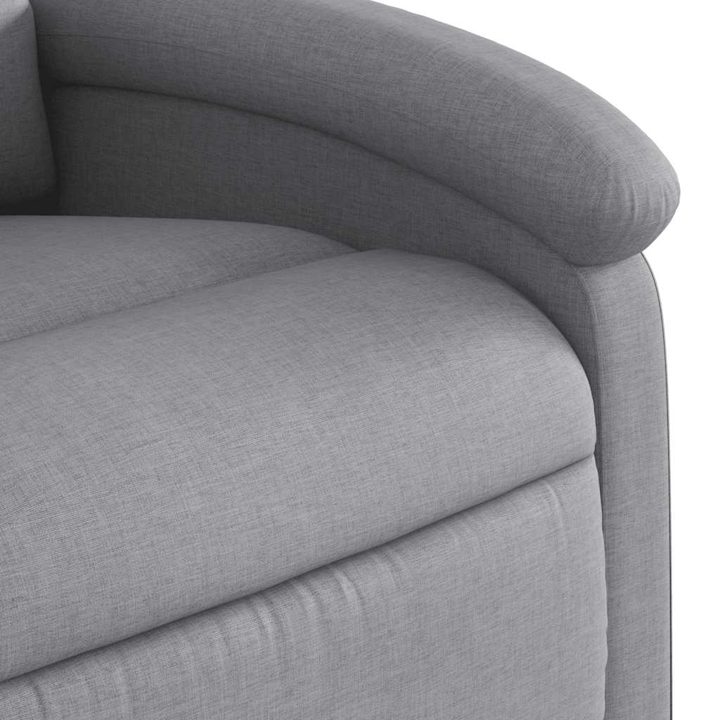 Poltrona Alzapersona Massaggi Reclinabile Grigio Chiaro Tessuto | homemem39