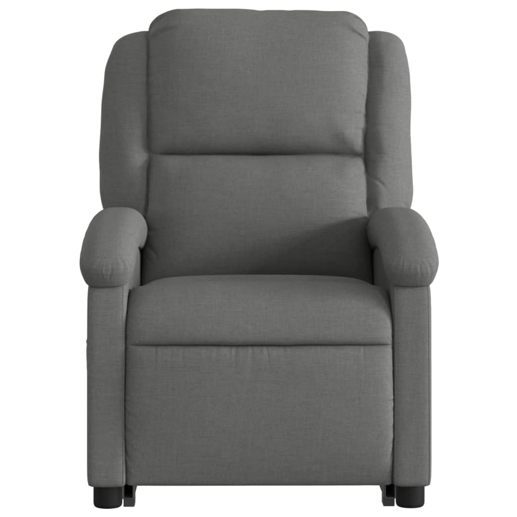 Poltrona Alzapersona Massaggi Reclinabile Grigio Scuro Tessuto - homemem39