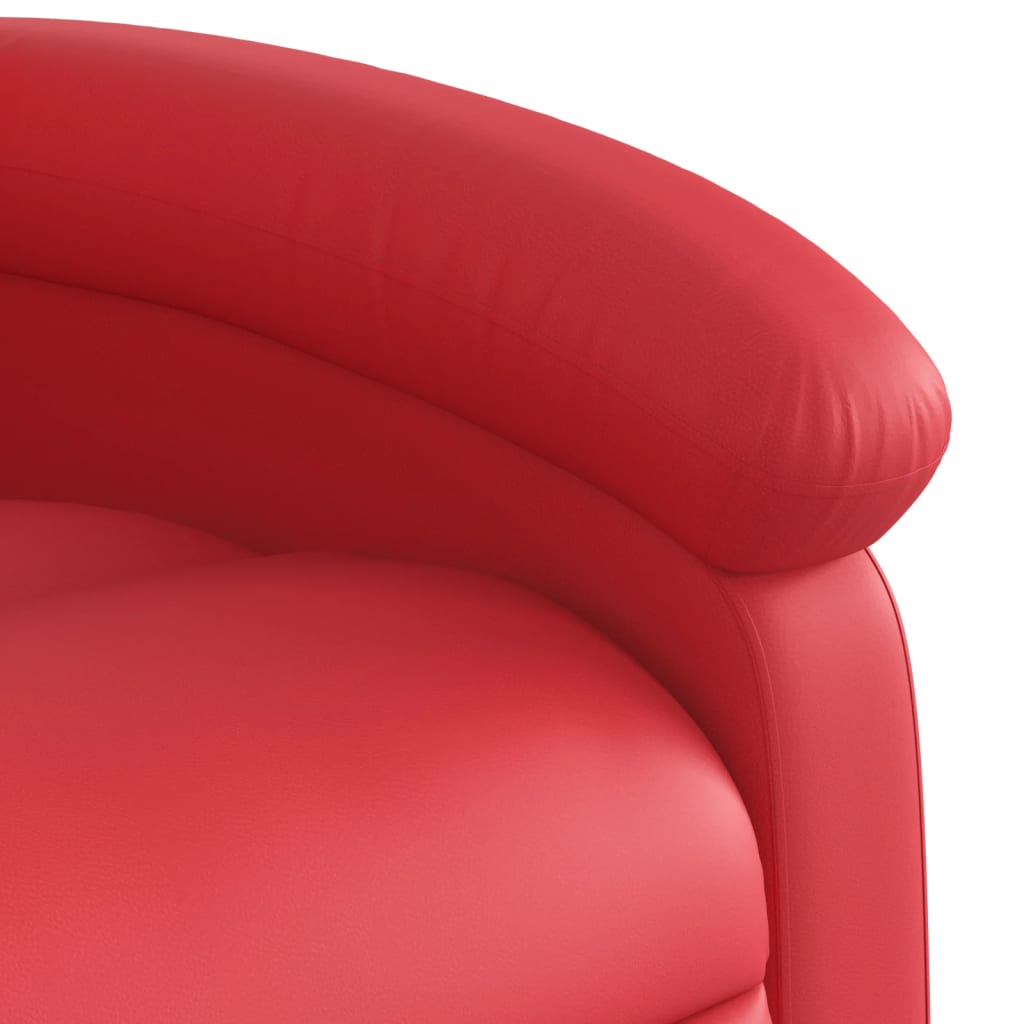 Poltrona Alzapersona Reclinabile Rosso in Similpelle | homemem39