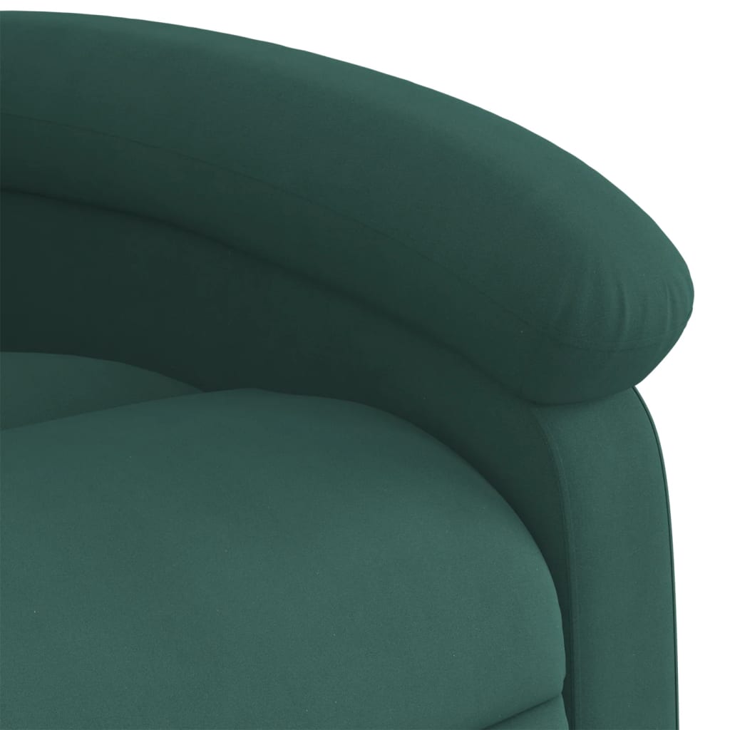 Poltrona Elettrica Reclinabile Verde Scuro in Vera Pelle | homemem39