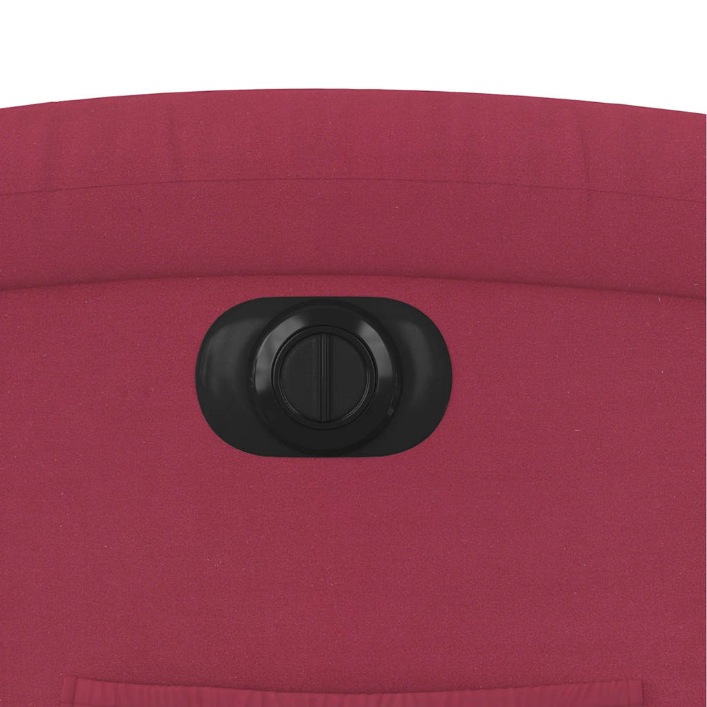 Poltrona Elettrica Reclinabile Rosso Vino in Tessuto - homemem39