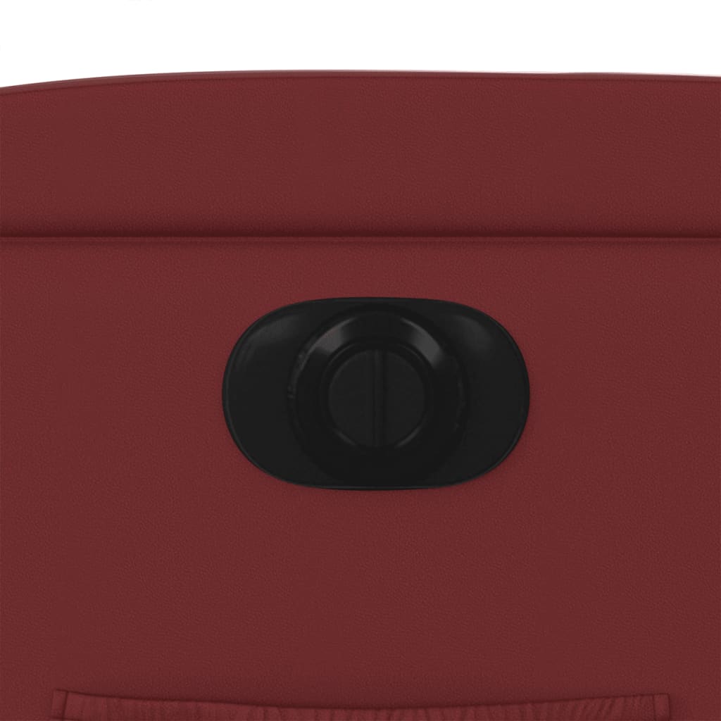 Poltrona Reclinabile Elettrica Rosso Vino in Similpelle - homemem39