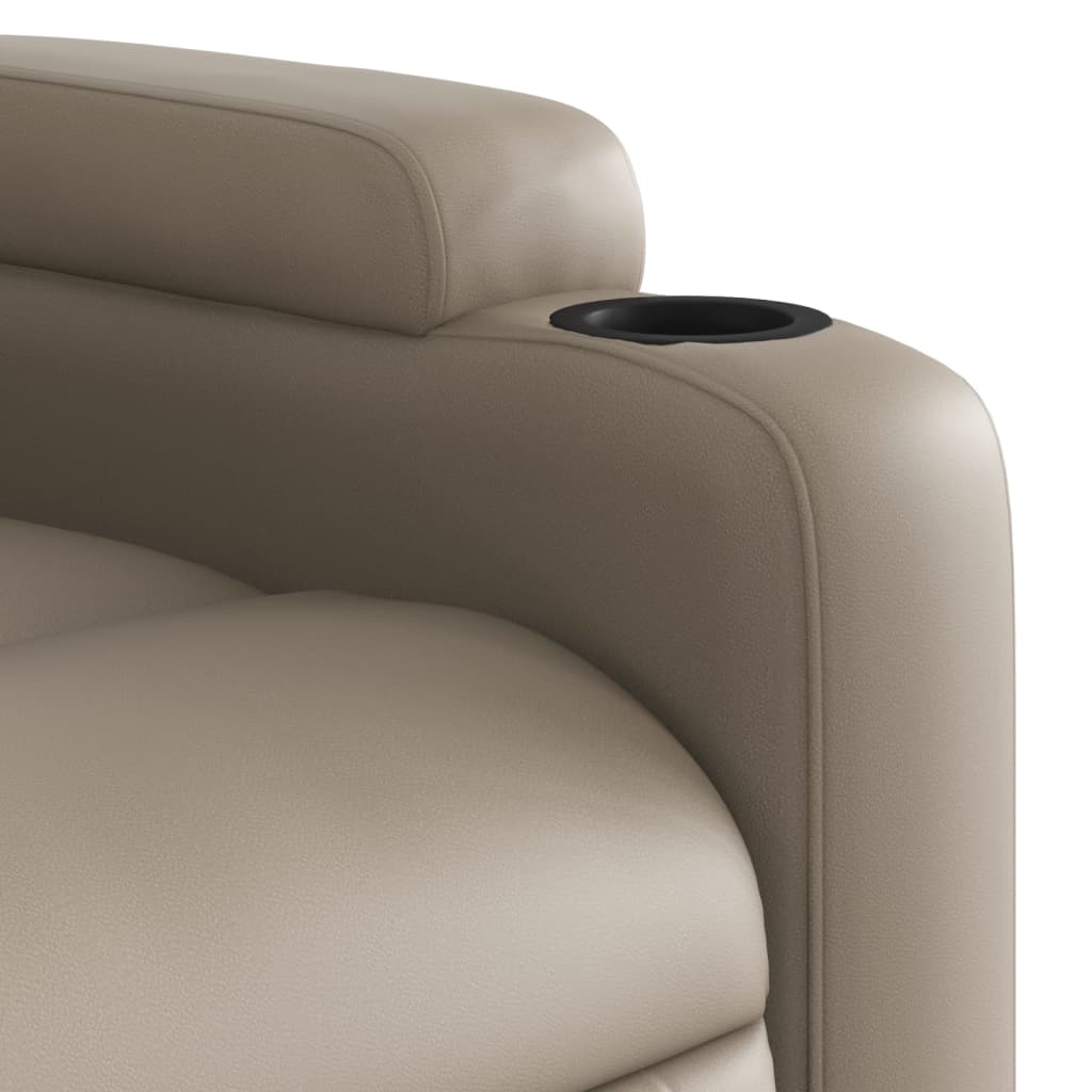 Poltrona Alzapersona Reclinabile Cappuccino in Similpelle | homemem39