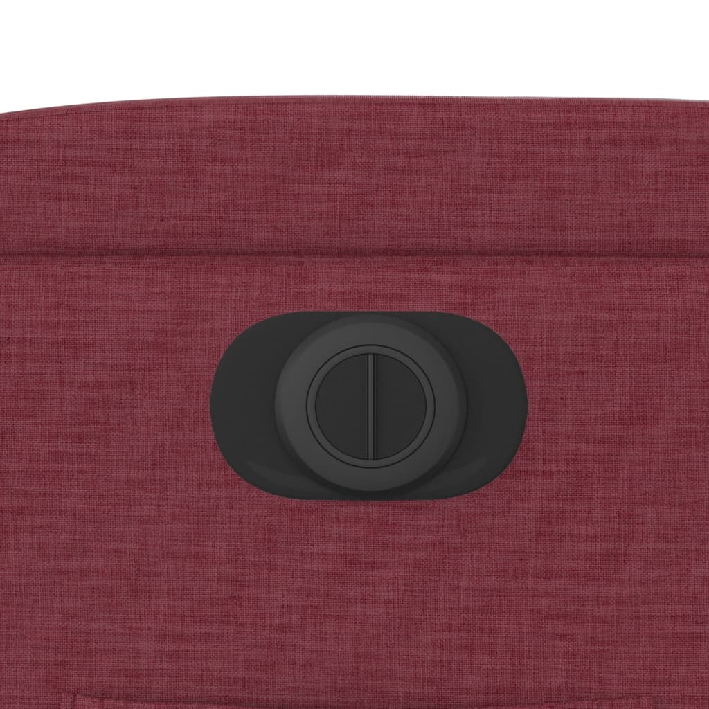 Poltrona Elettrica Reclinabile Rosso Vino in Tessuto - homemem39