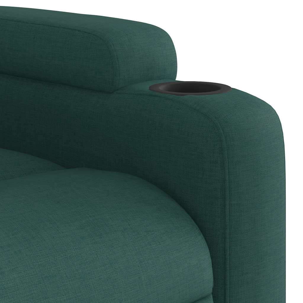 Poltrona Elettrica Reclinabile Verde Scuro in Tessuto | homemem39