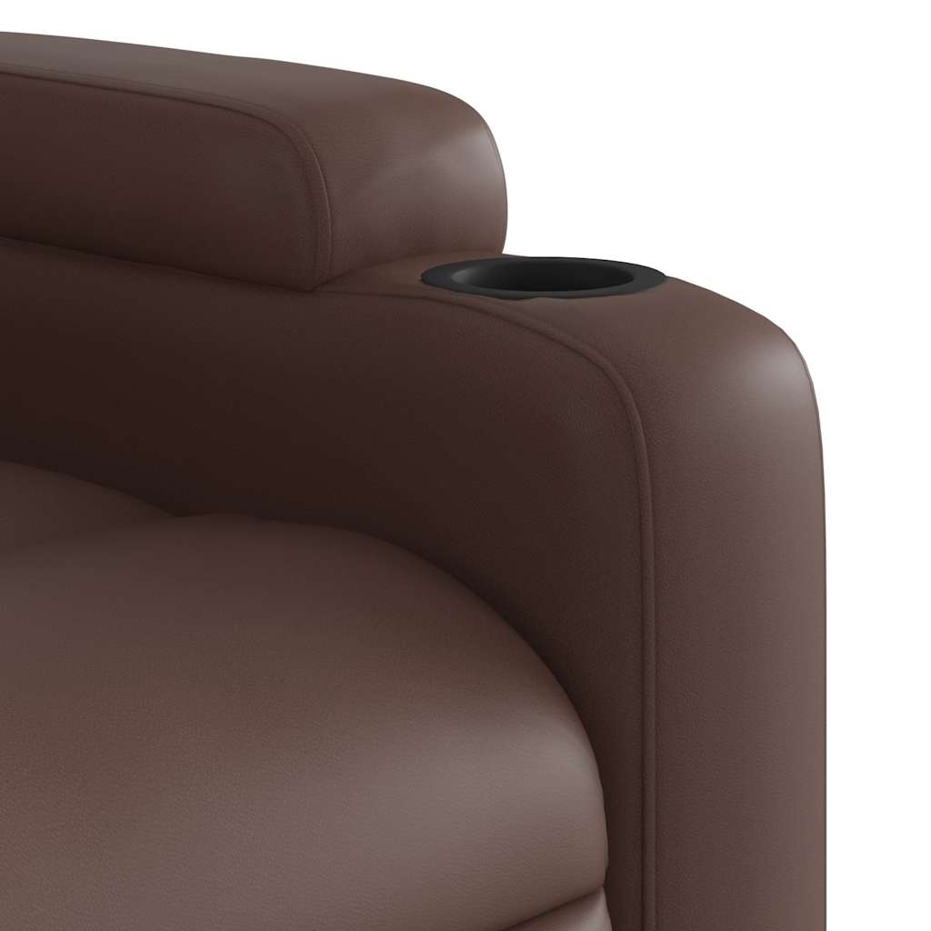 Poltrona Reclinabile Elettrica Marrone in Similpelle | homemem39