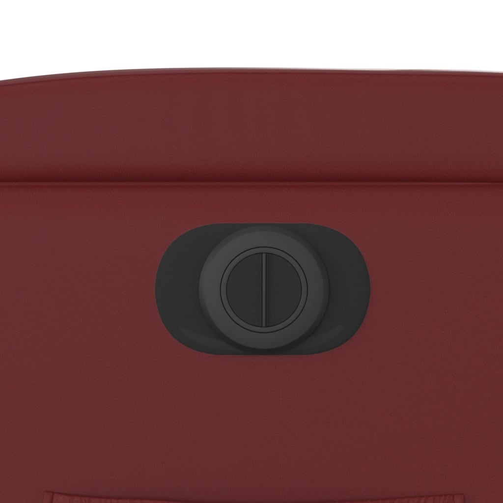 Poltrona Reclinabile Elettrica Rosso Vino in Similpelle - homemem39