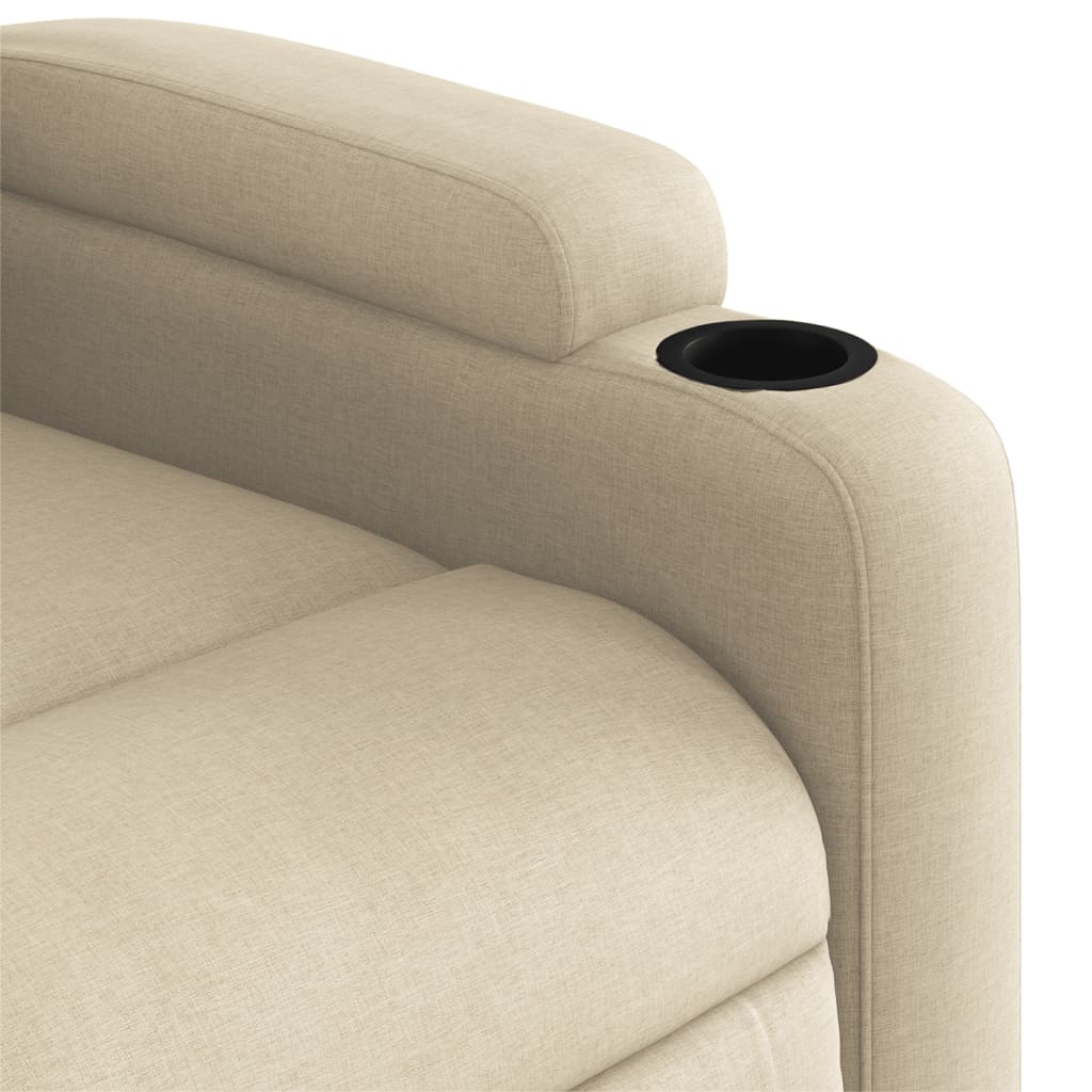 Poltrona Elettrica Reclinabile Crema in Tessuto | homemem39