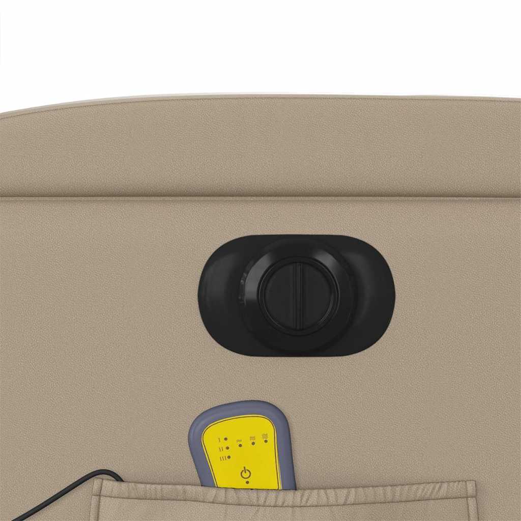 Poltrona Reclinabile Massaggio Elettrica Cappuccino Similpelle - homemem39