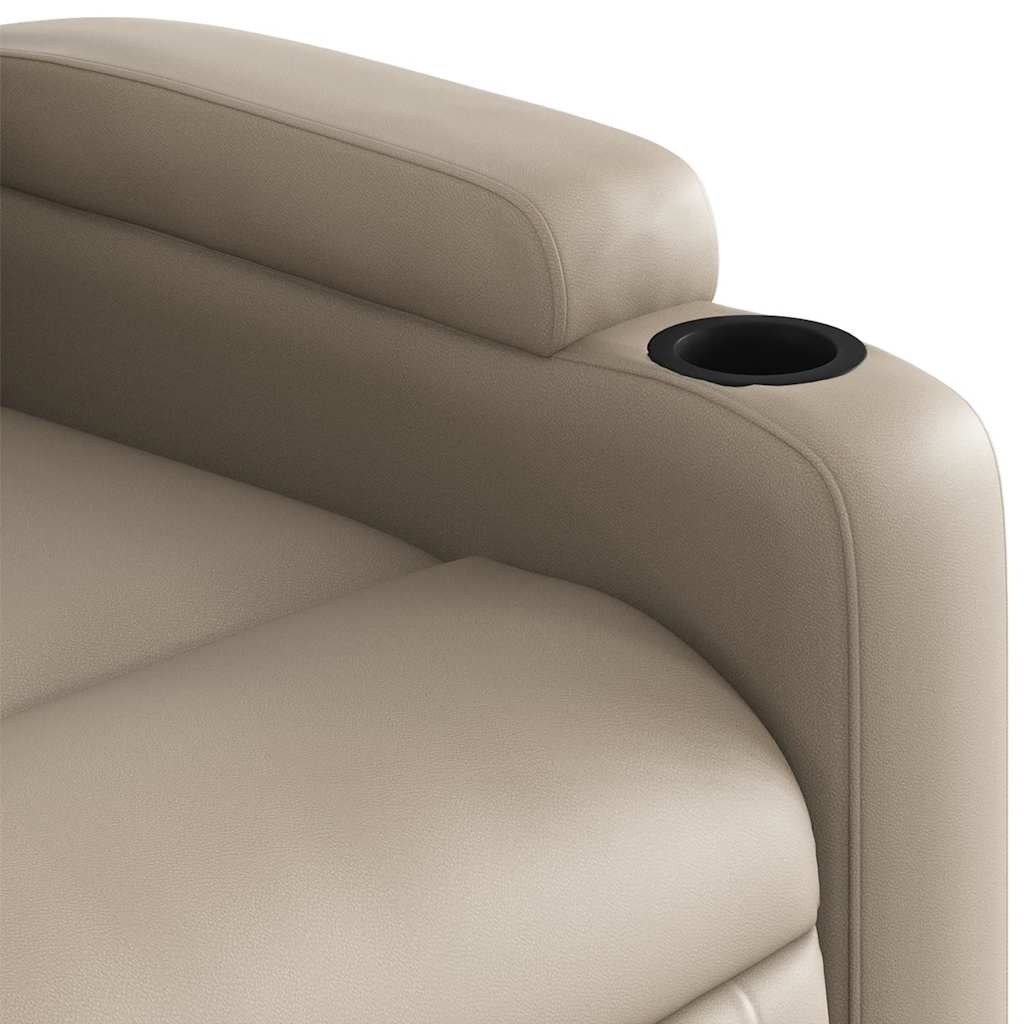 Poltrona Reclinabile Massaggio Elettrica Cappuccino Similpelle | homemem39