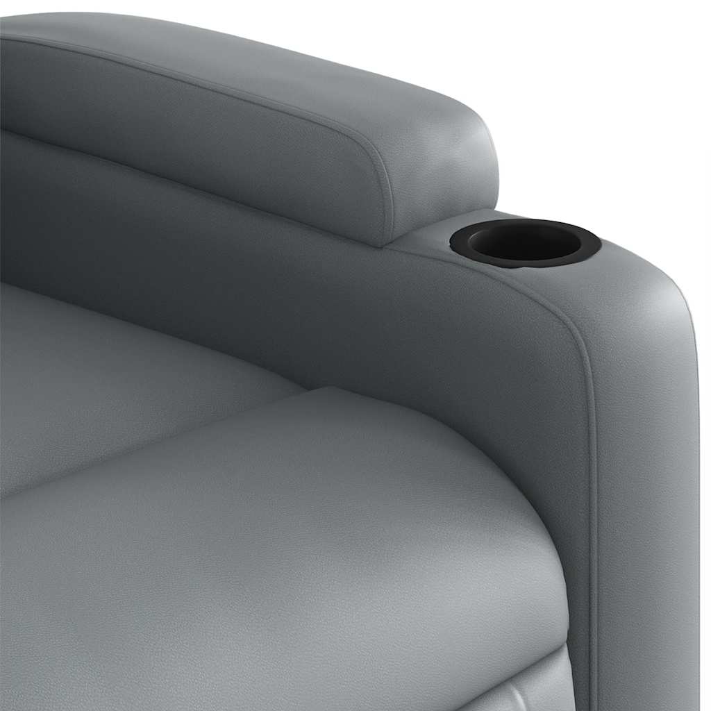 Poltrona Alzapersona Reclinabile Grigio in Similpelle | homemem39