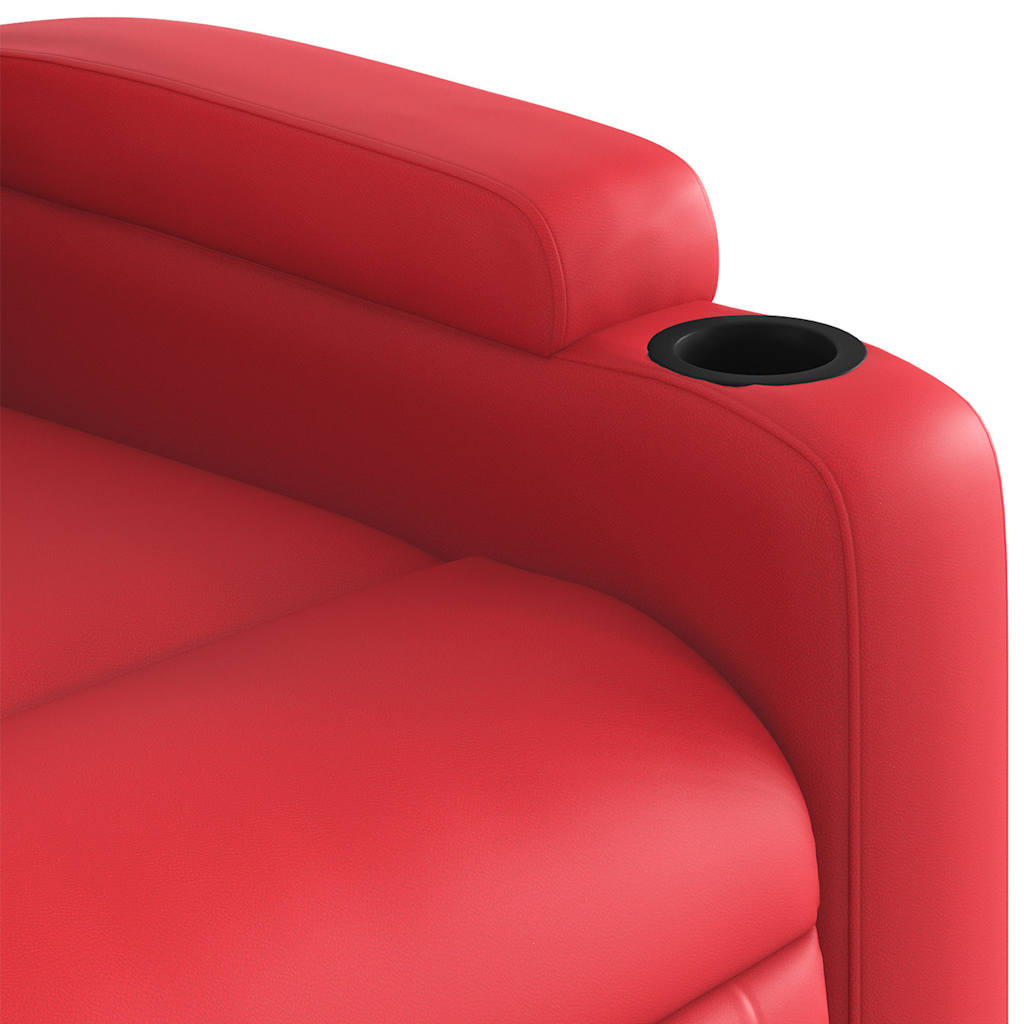 Poltrona Alzapersona Reclinabile Rosso in Similpelle | homemem39