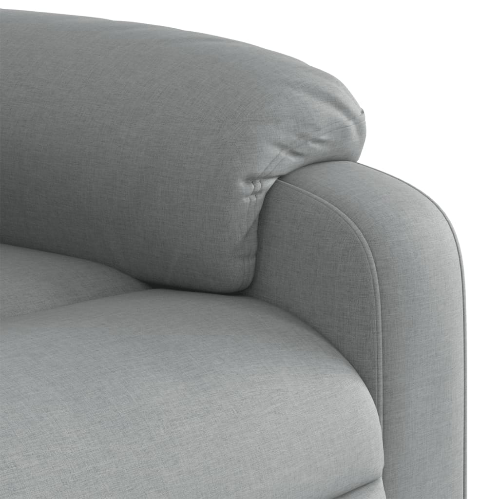 Poltrona Elettrica Reclinabile Grigio Chiaro in Tessuto | homemem39