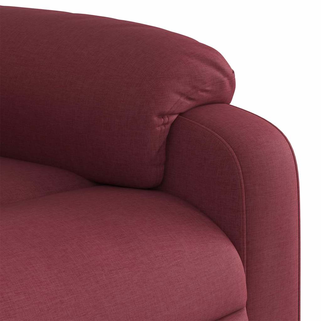 Poltrona Elettrica Reclinabile Rosso Vino in Tessuto | homemem39