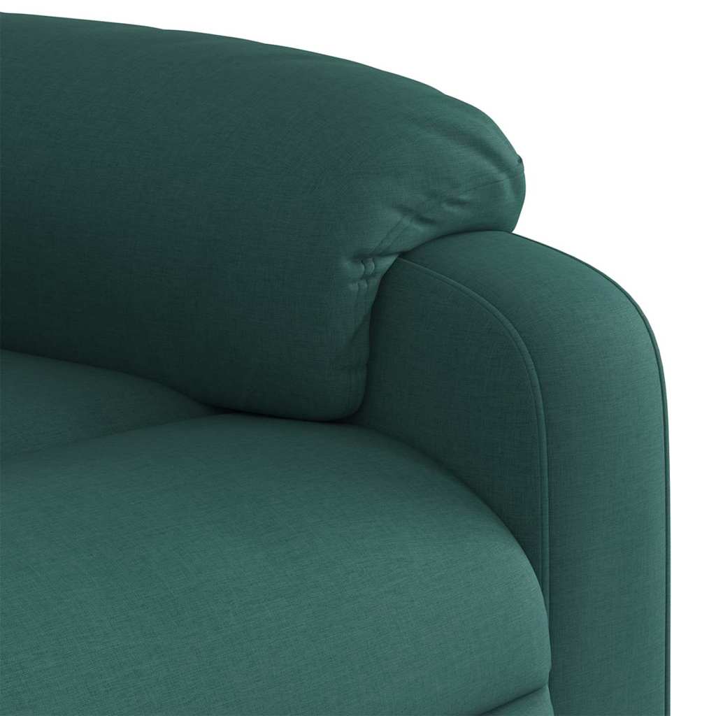 Poltrona Elettrica Reclinabile Verde Scuro in Tessuto | homemem39