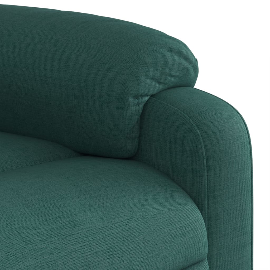 Poltrona Alzapersona Massaggiante Verde Scuro in Tessuto | homemem39