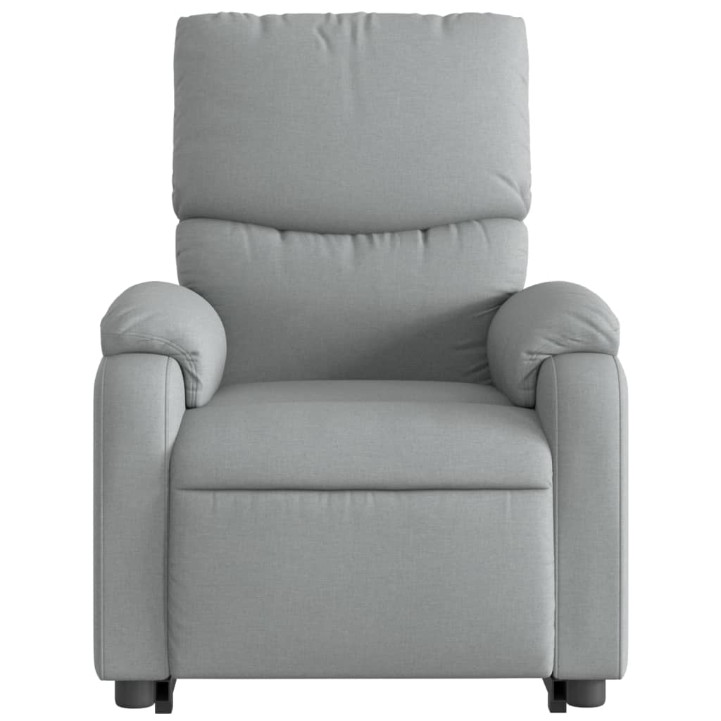 Poltrona Reclinante Alzapersona Elettrica Grigio Chiaro Tessuto - homemem39