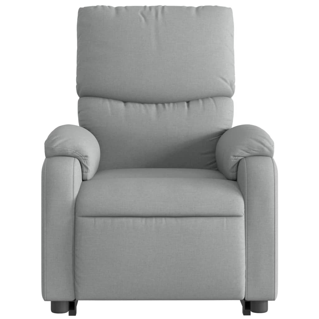 Poltrona Alzapersona Massaggi Elettrica Grigio Chiaro Tessuto - homemem39