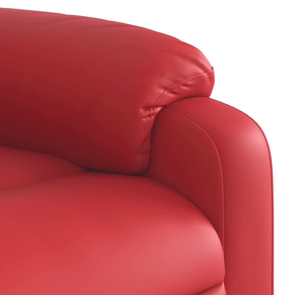 Poltrona Alzapersona Reclinabile Rosso in Similpelle | homemem39