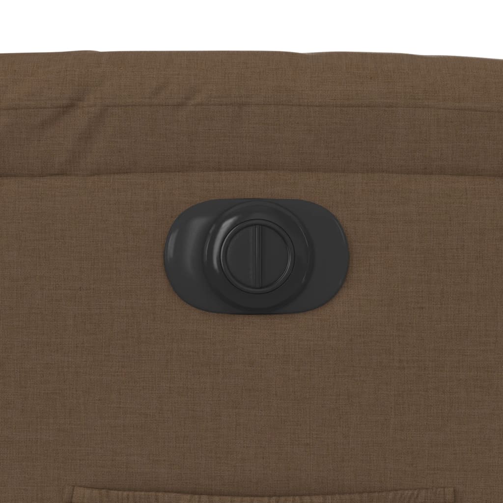 Poltrona Elettrica Reclinabile Marrone in Tessuto - homemem39