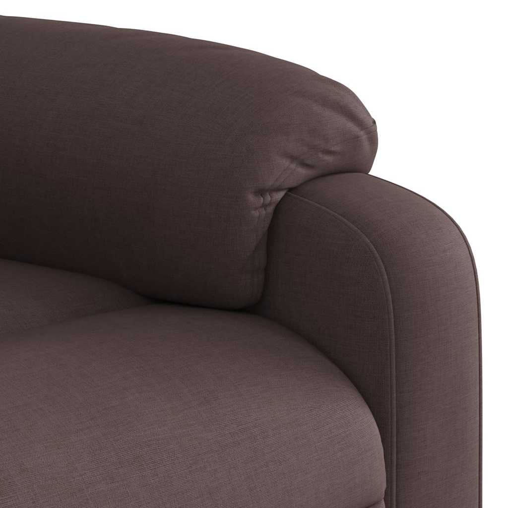 Poltrona Alzapersona Reclinante Elettrica Marrone Scuro Tessuto | homemem39