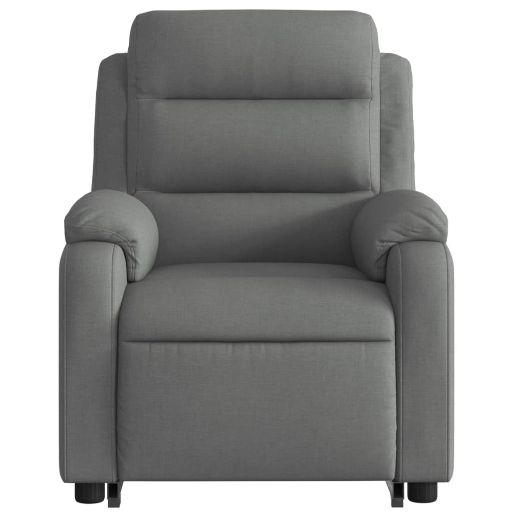 Poltrona Alzapersona Massaggi Elettrica Grigio Scuro Tessuto - homemem39