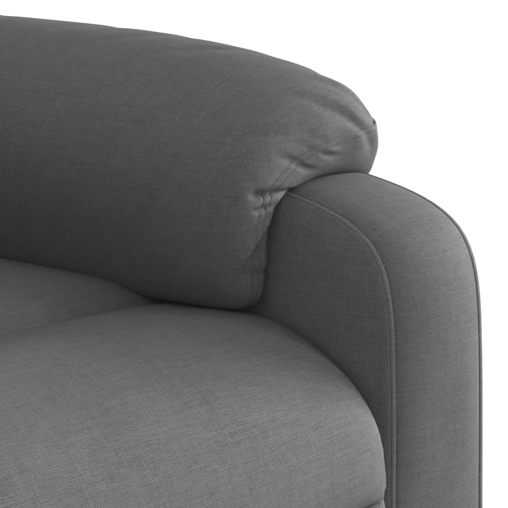 Poltrona Alzapersona Massaggi Elettrica Grigio Scuro Tessuto - homemem39