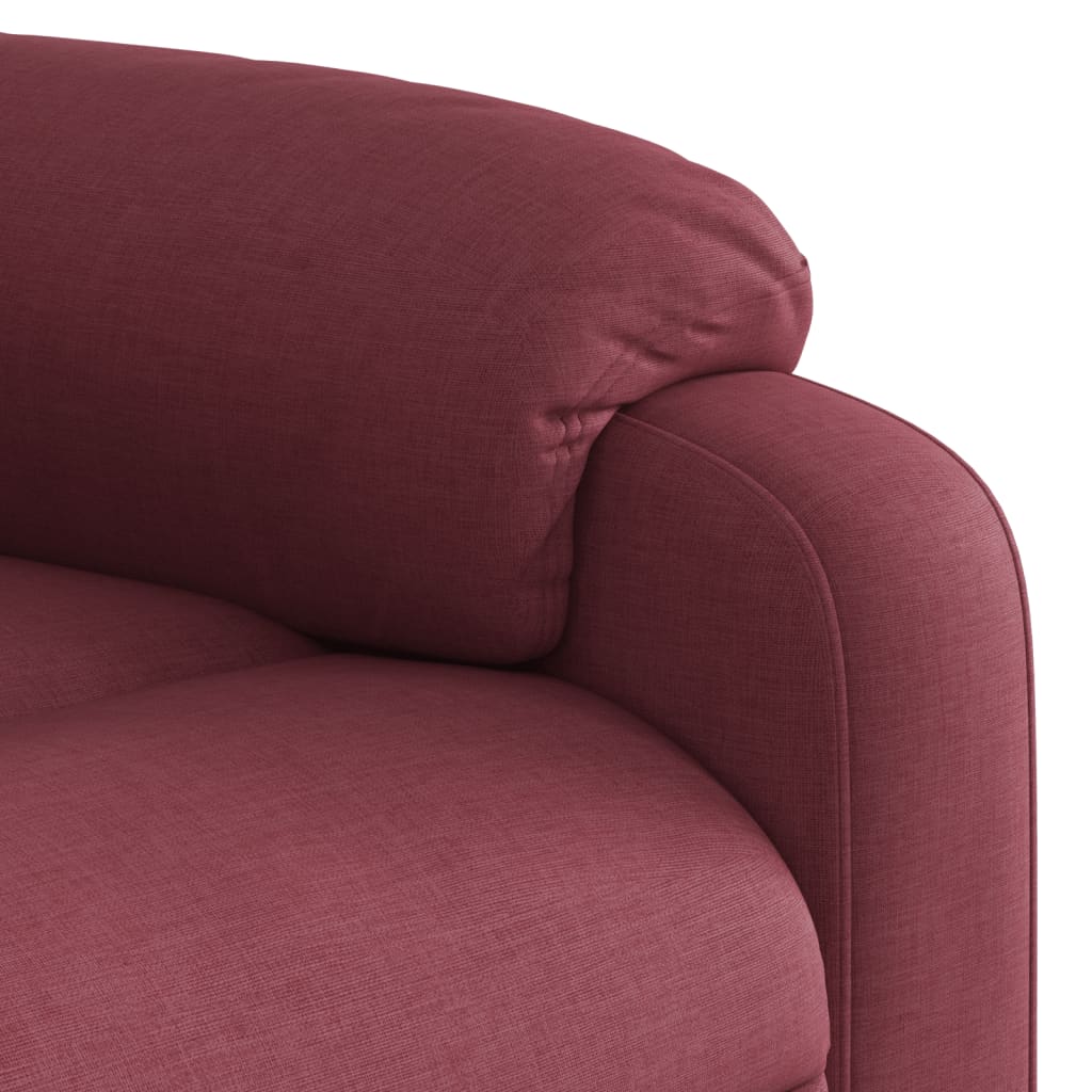 Poltrona Alzapersona Massaggiante Elettrica Rosso Vino Tessuto | homemem39