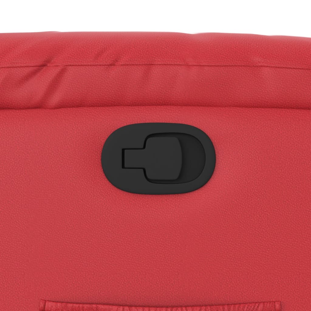 Poltrona Alzapersona Reclinabile Rosso in Similpelle - homemem39