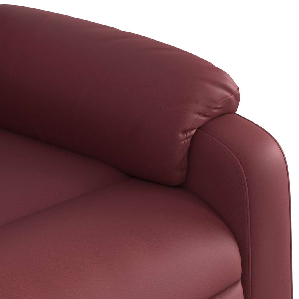 Poltrona Reclinabile Elettrica Rosso Vino in Similpelle | homemem39