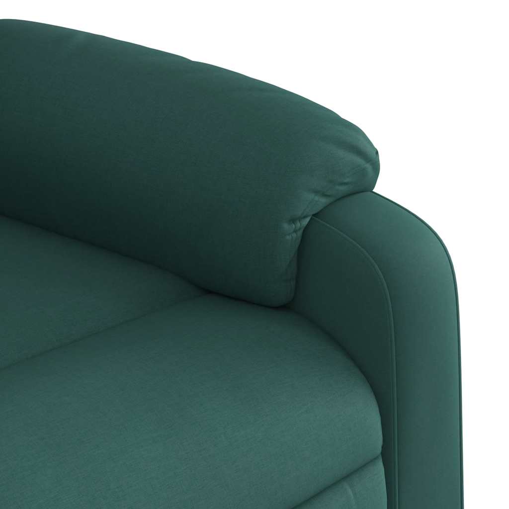 Poltrona Alzapersona Massaggiante Verde Scuro in Tessuto | homemem39