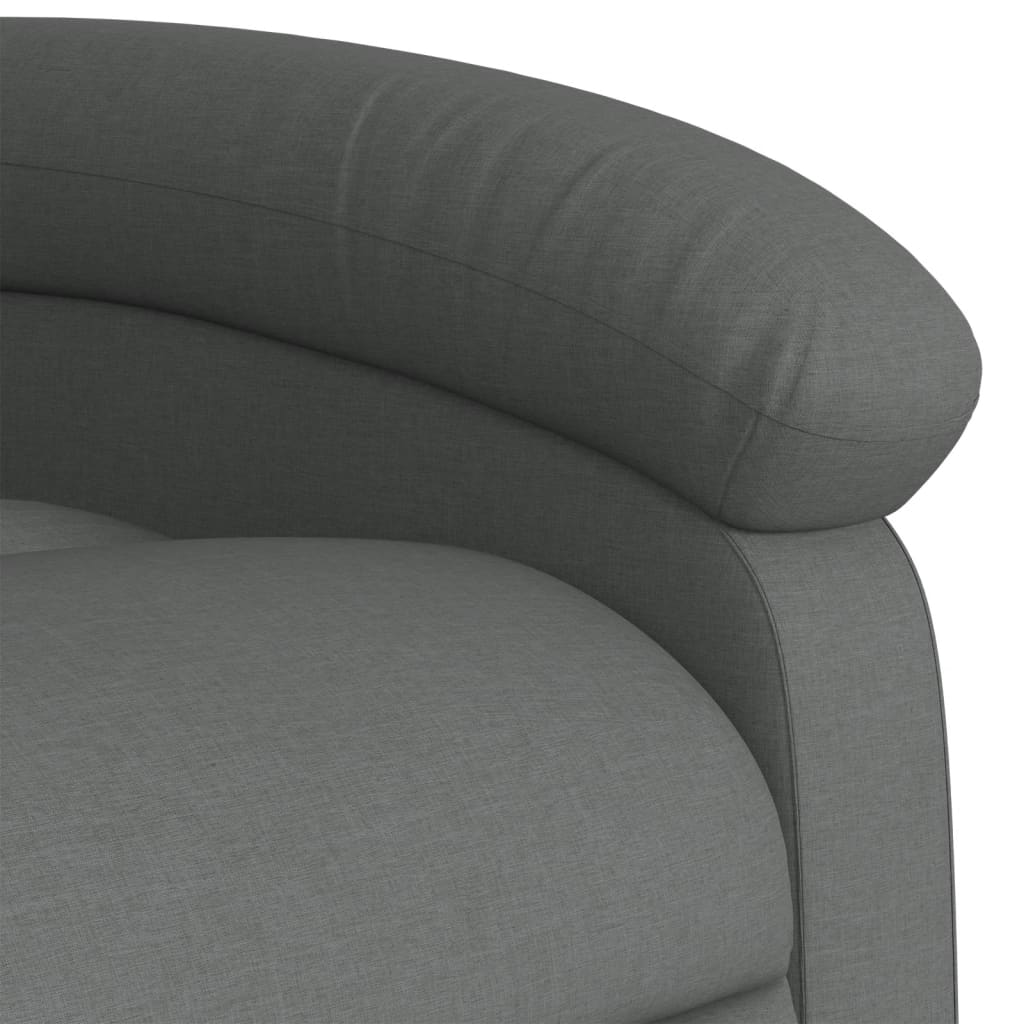 Poltrona reclinabile in tessuto grigio scuro