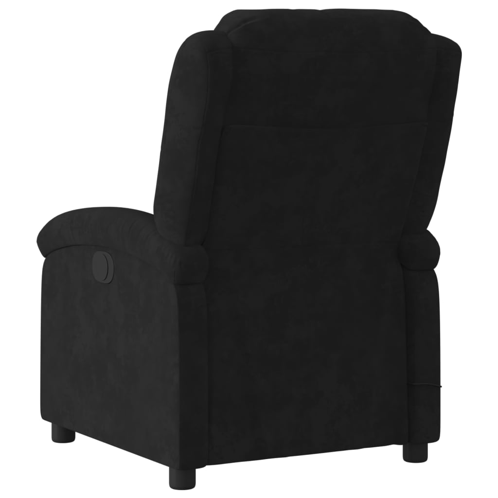 Poltrona reclinabile in velluto nero
