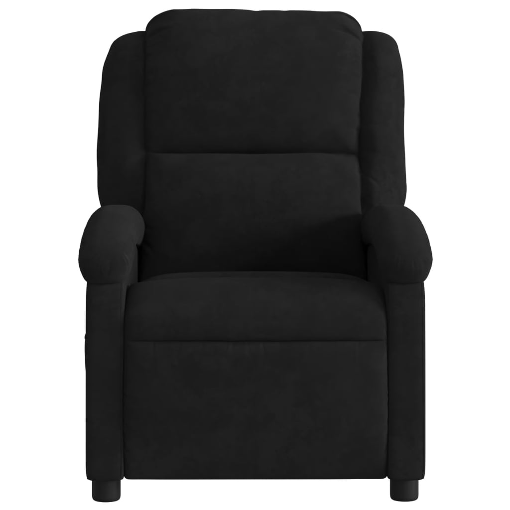 Poltrona reclinabile in velluto nero
