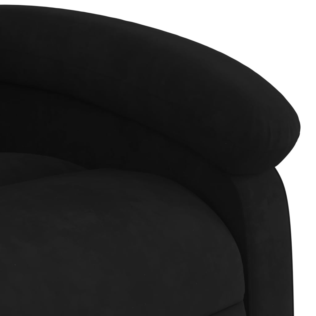 Poltrona reclinabile in velluto nero