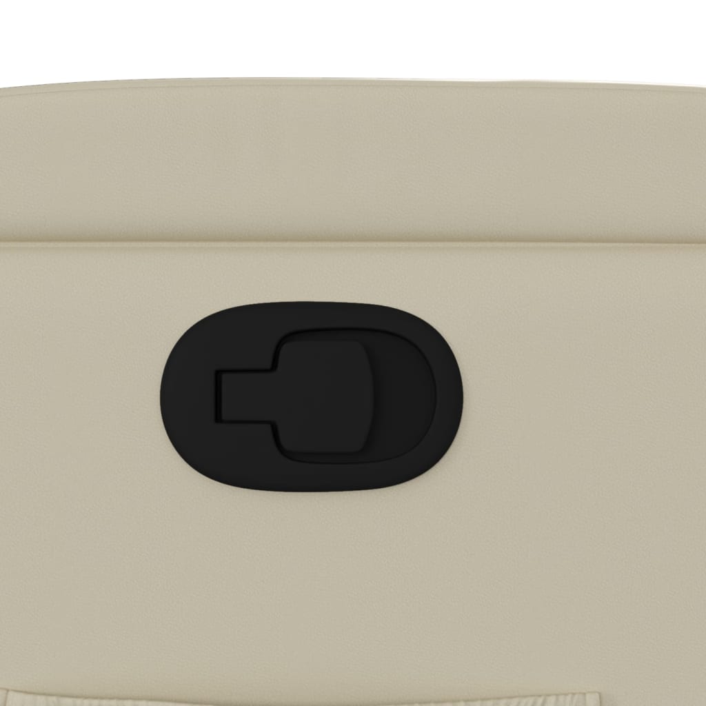 Poltrona reclinabile in similpelle color crema