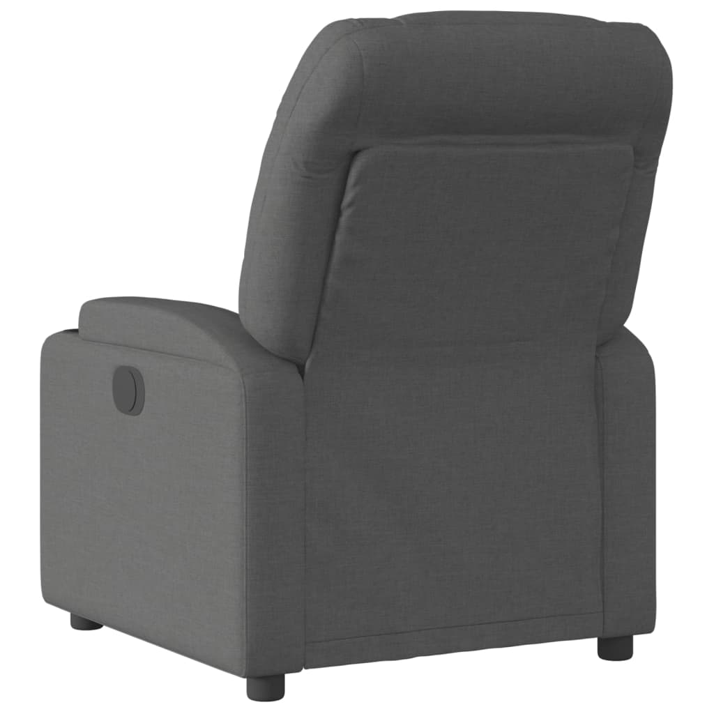 Poltrona reclinabile in tessuto grigio scuro