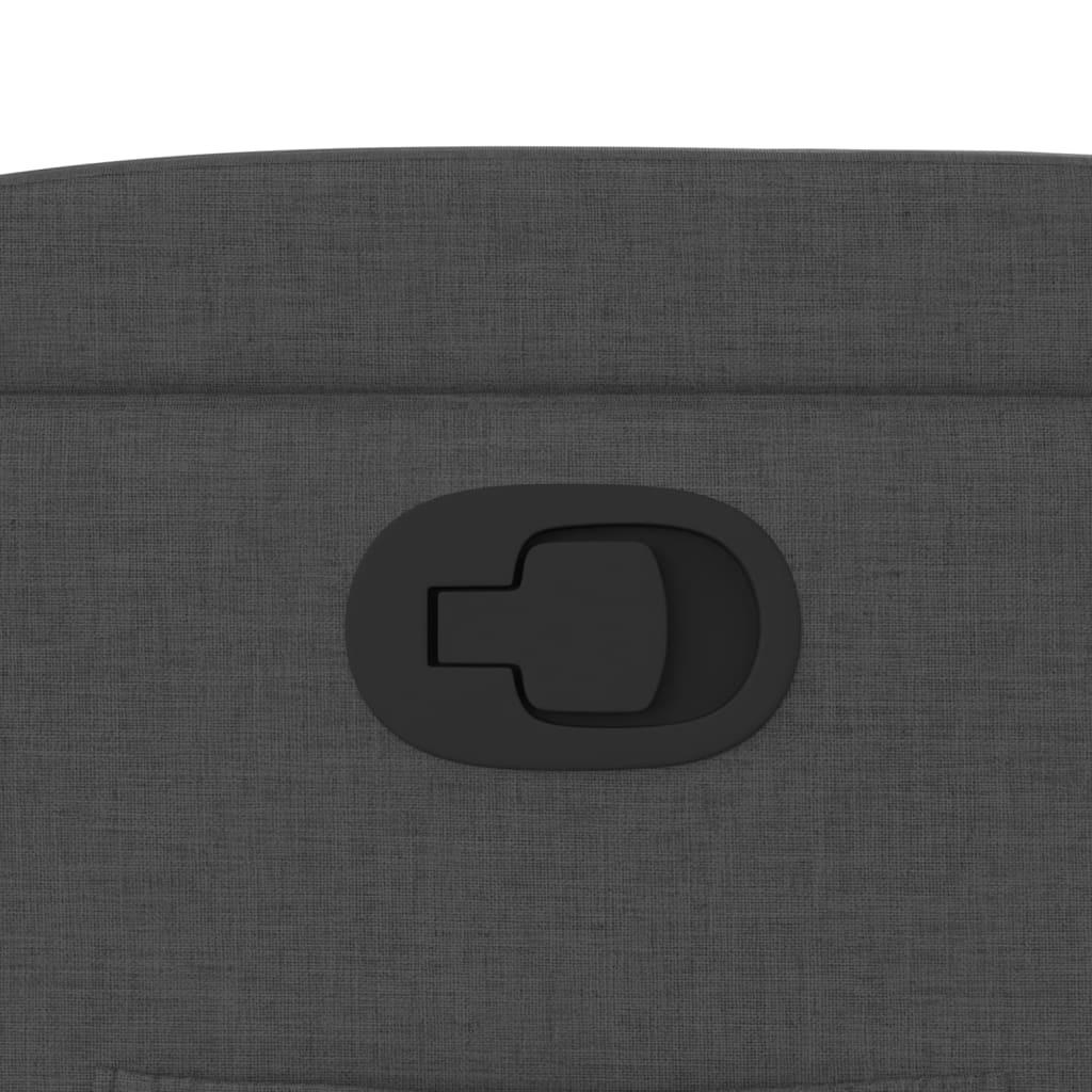 Poltrona reclinabile in tessuto grigio scuro