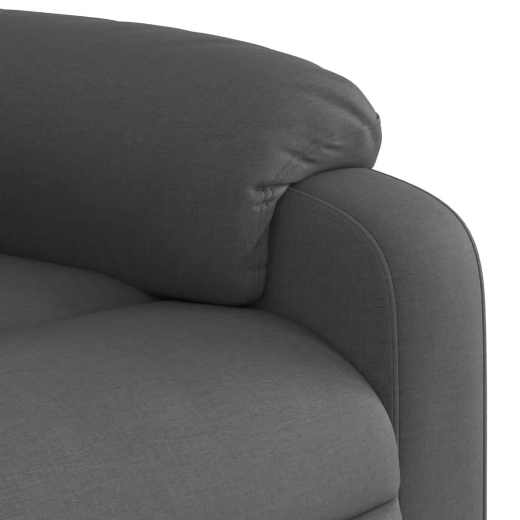 Poltrona reclinabile in tessuto grigio scuro
